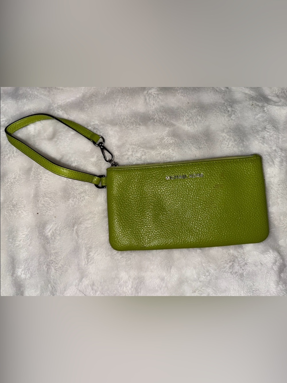 Michael Kors Green Leather Wristlet